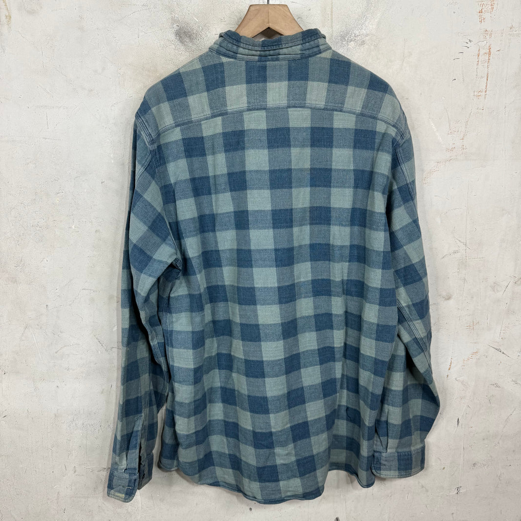 RRL Light Blue Plaid Flannel