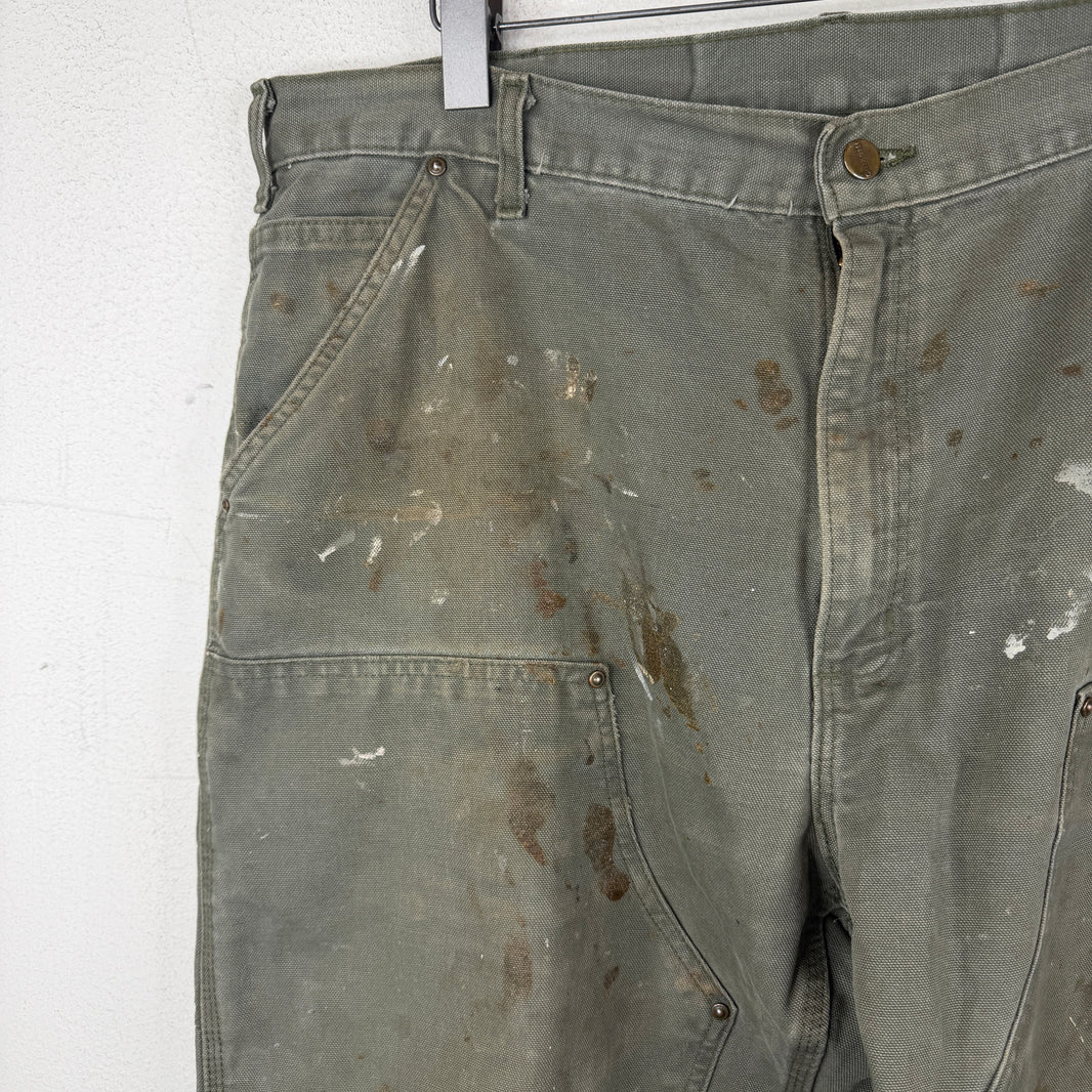 Vintage Smoked Carhartt Green Double Knee Jeans