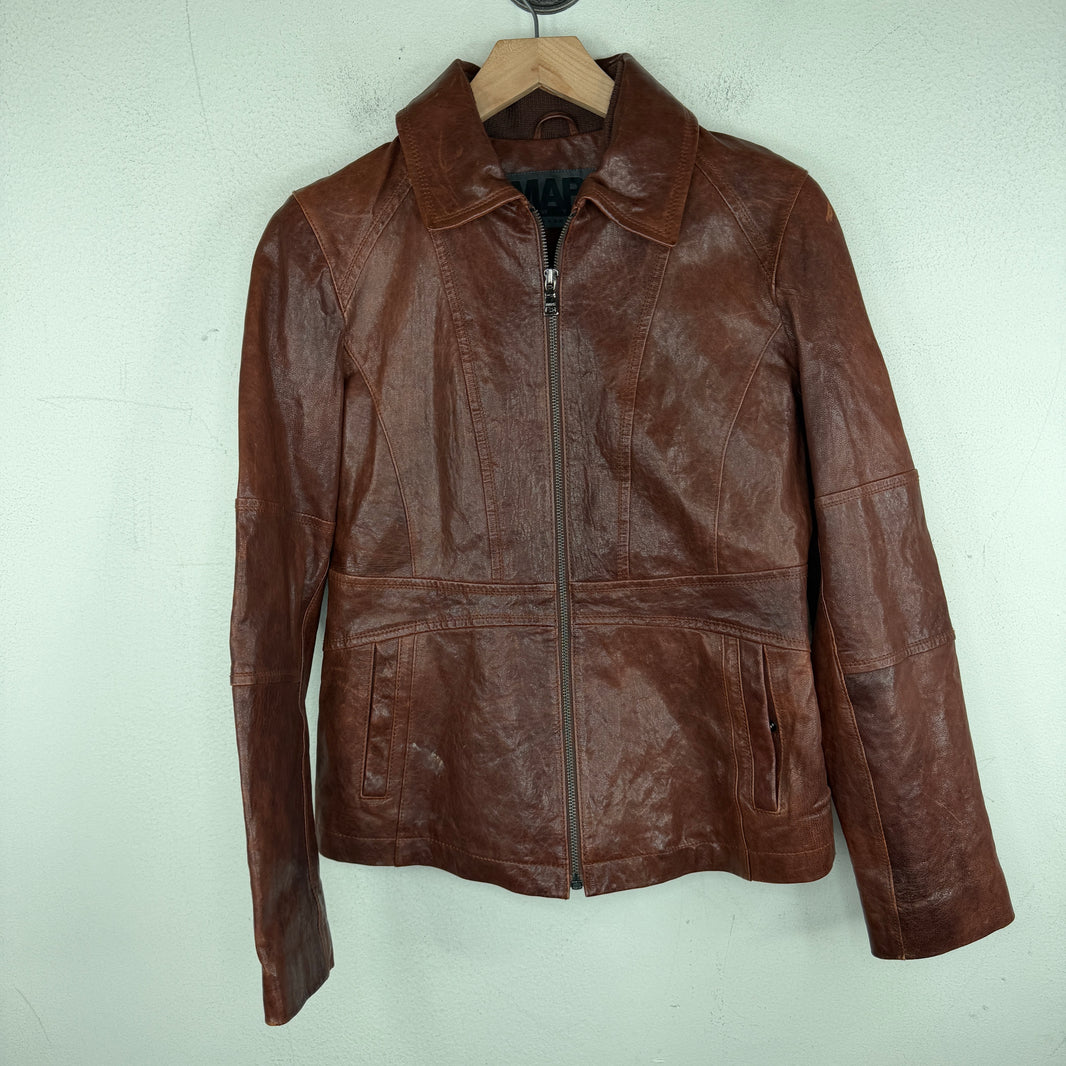 Andrew Marc Rust Leather Jacket