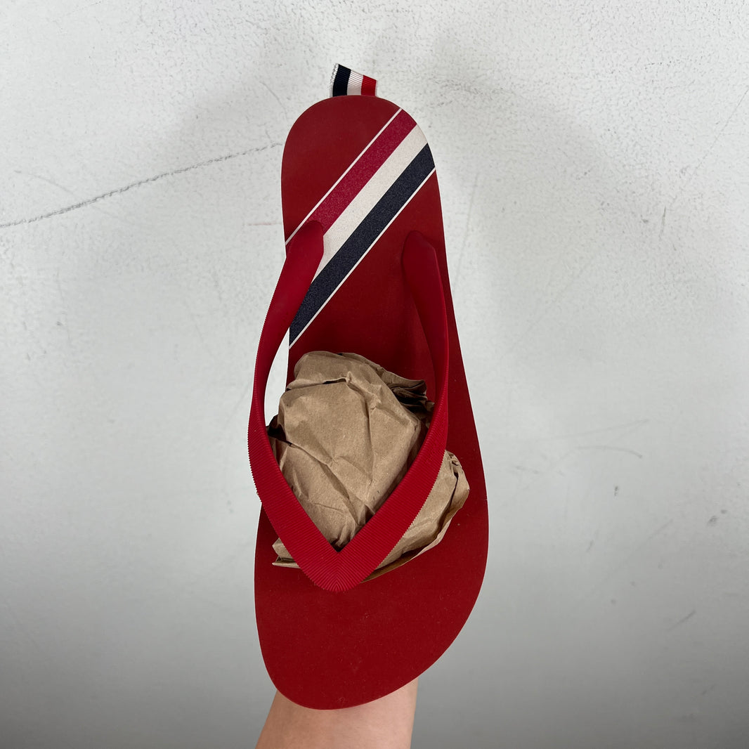 Thom Browne Red Flip Flop Sandals