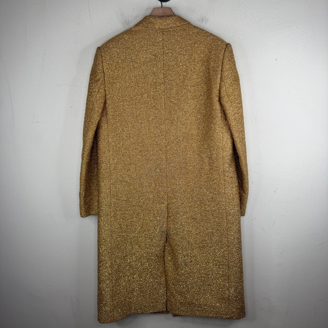 Celine Gold Metallic Tweed Coat