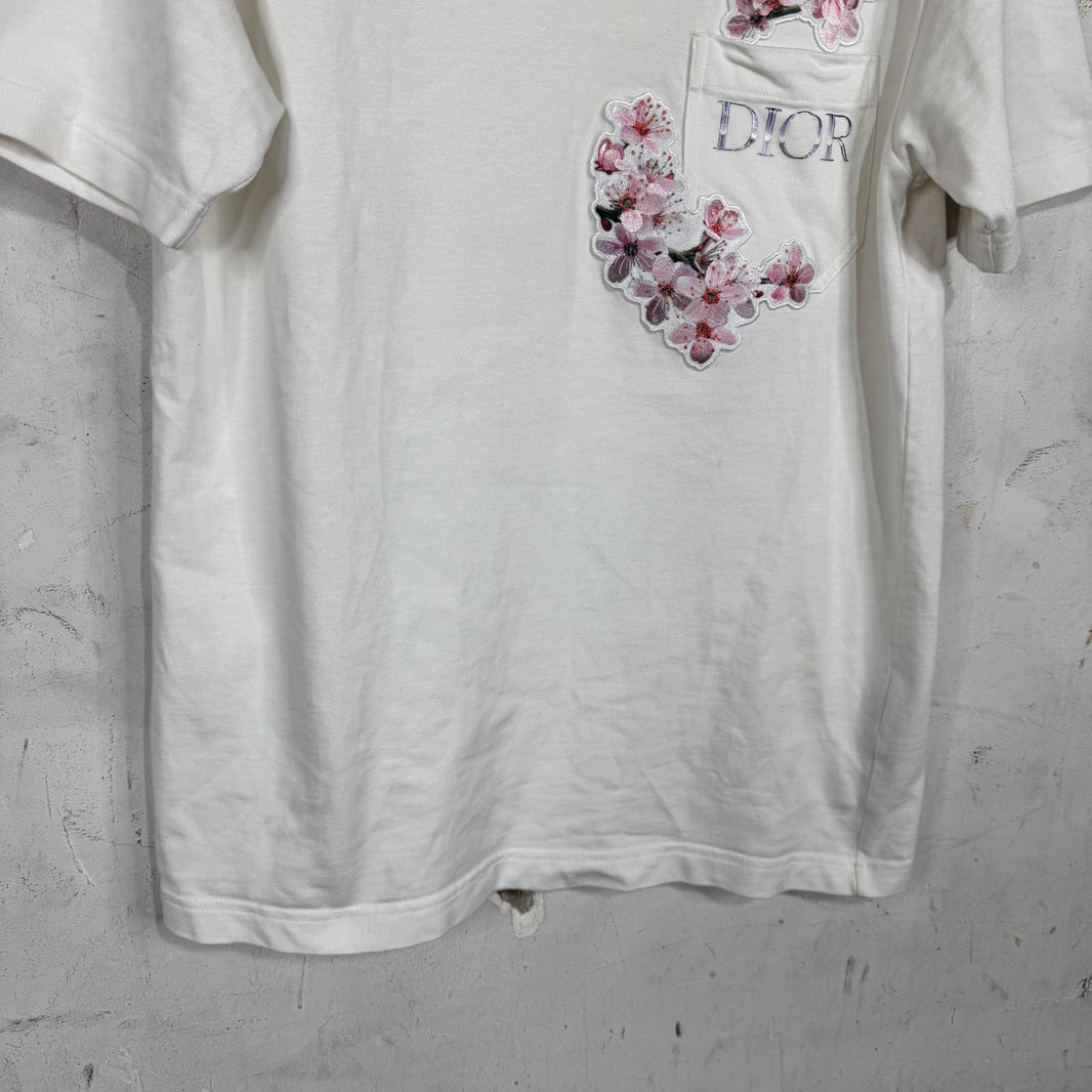 Dior Sorayama Floral Patch Pocket T-Shirt