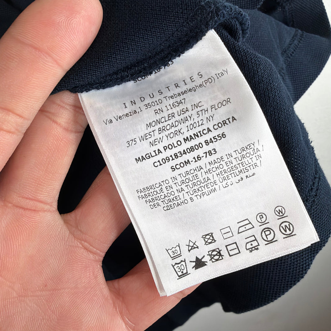 Moncler Navy Logo Polo Shirt