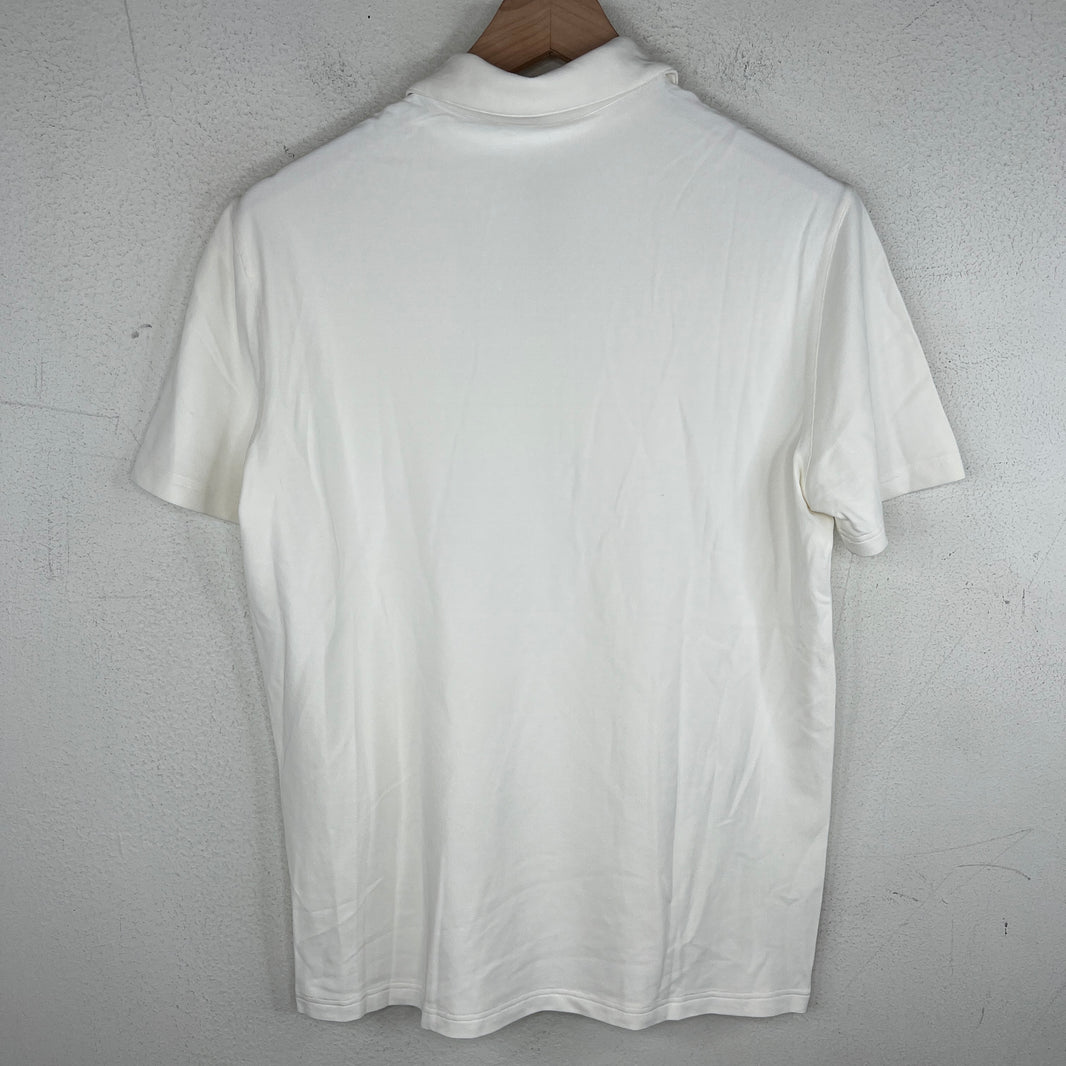 Prada White Zip Up Polo T-Shirt