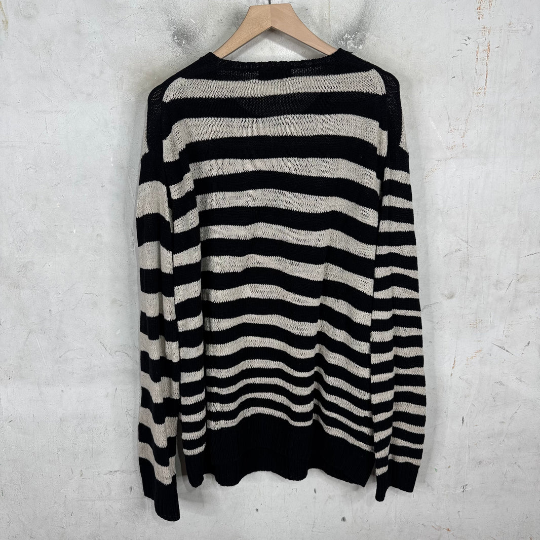 Yohji Yamamoto Pour Homme Striped Linen Knit