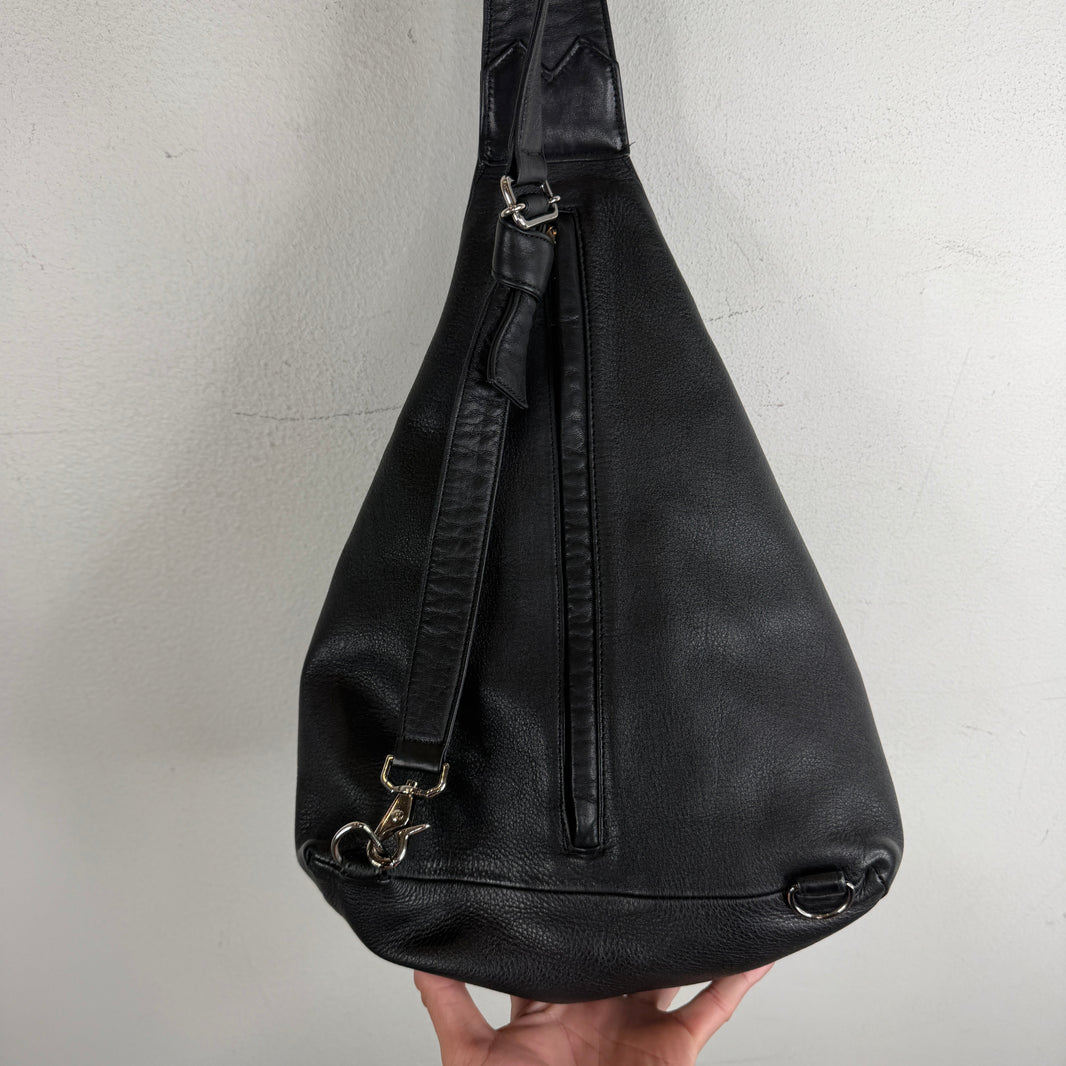Yohji Yamamoto Discord Leather Cross Body Bag