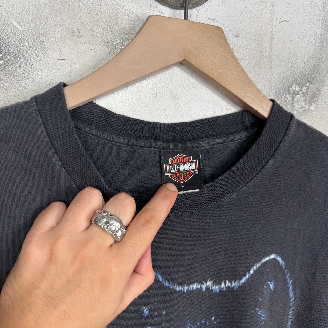 Vintage Harley Davidson Wolf Cutoff T-Shirt