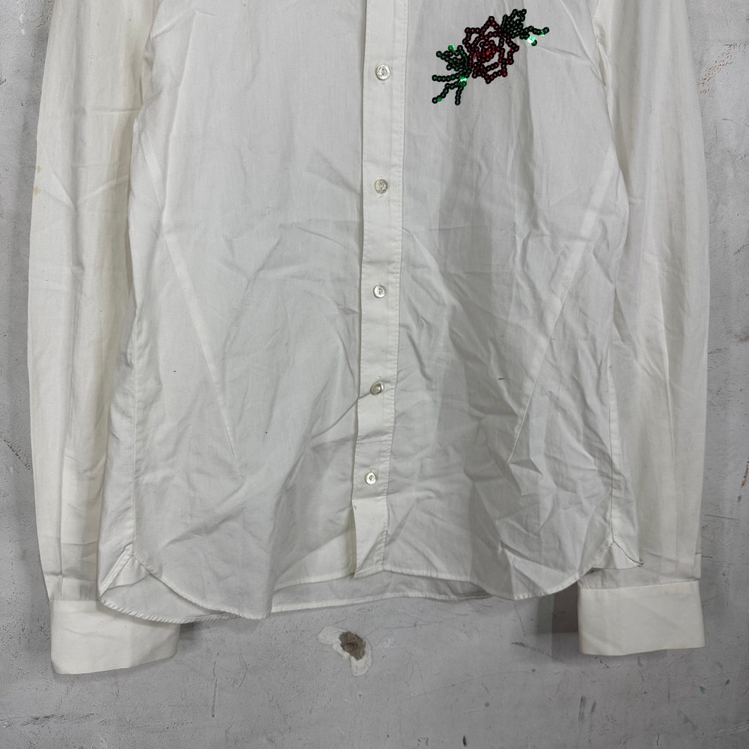 Number Nine Sequined Rose Shirt