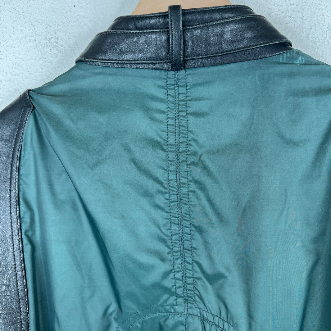 Margiela Nylon Leather Bomber Jacket