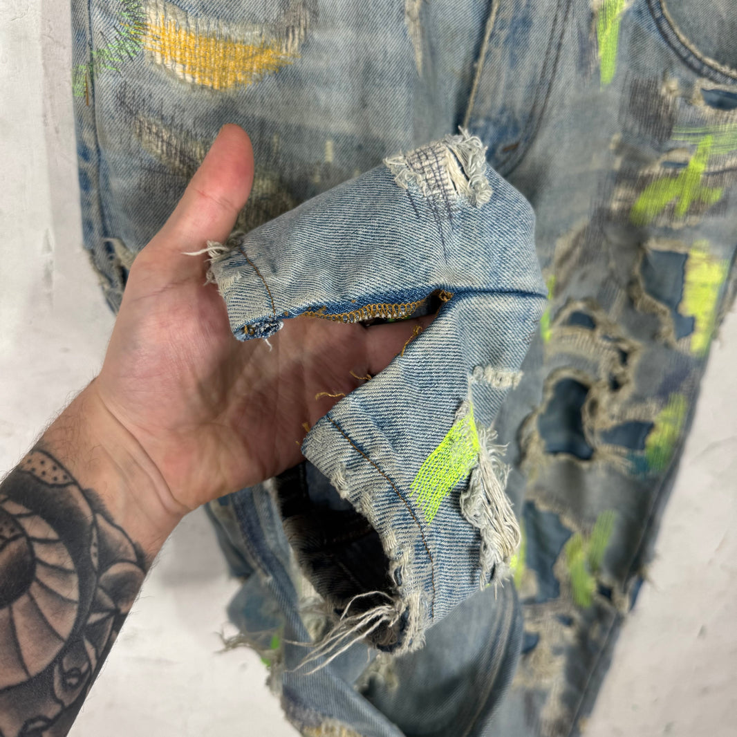 Endless Denim Repaired Back Logo Denim