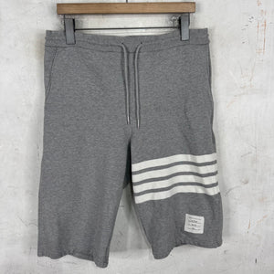 Thom Browne Grey Striped Sweatshorts