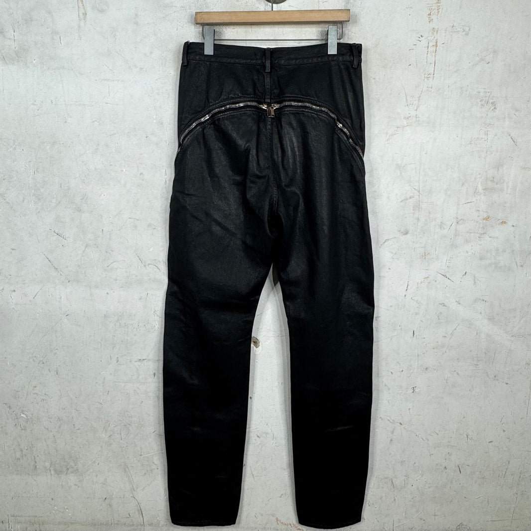 Rick Owens Waxed Banana Bolan Jeans