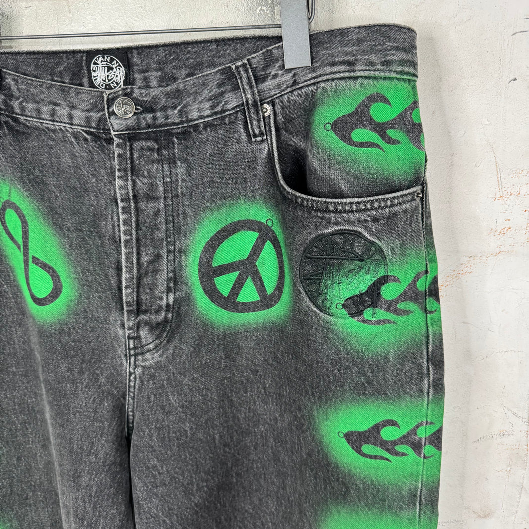 Stussy x Dries Van Noten Stencil Jeans
