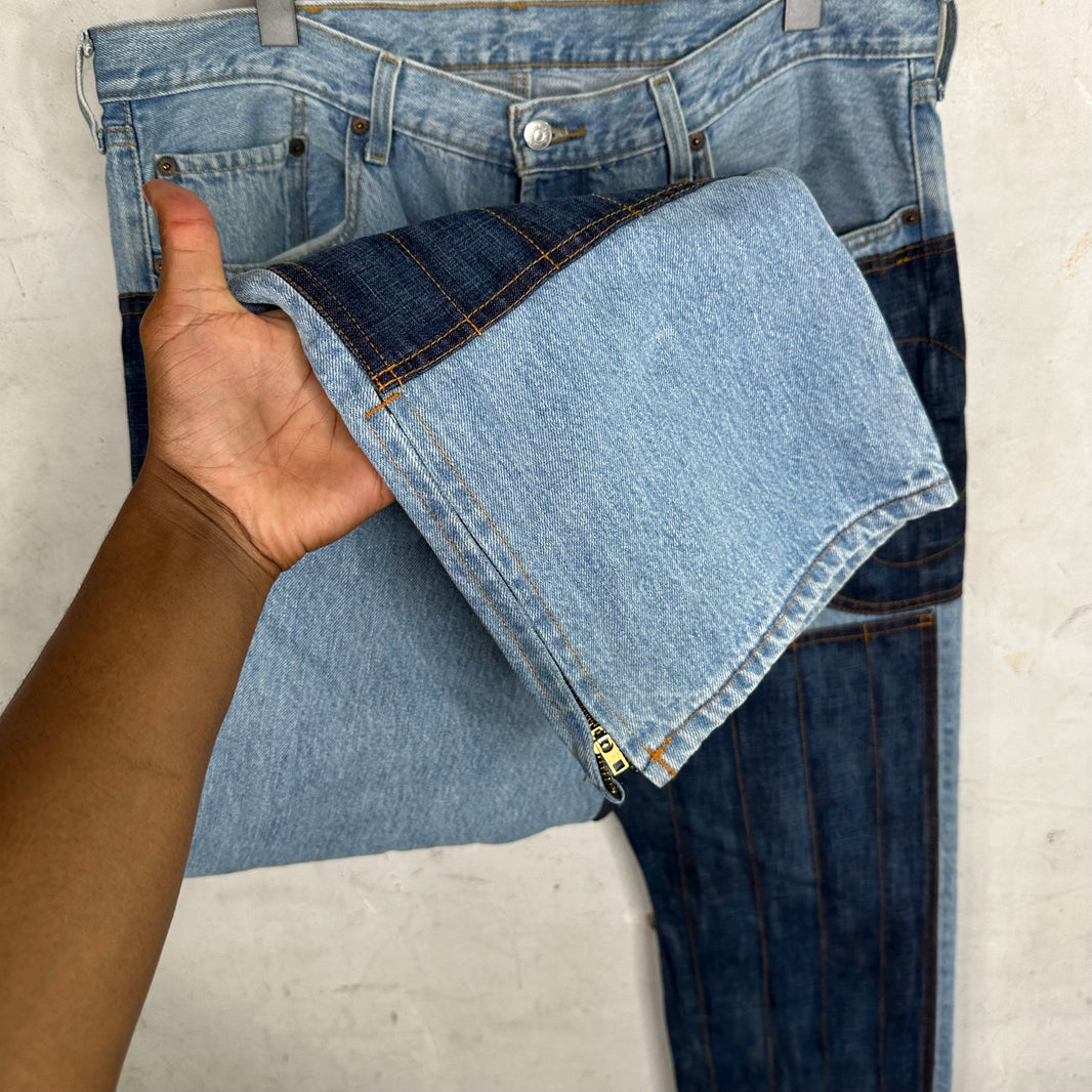 Needles Patched Contrast Blue Jeans
