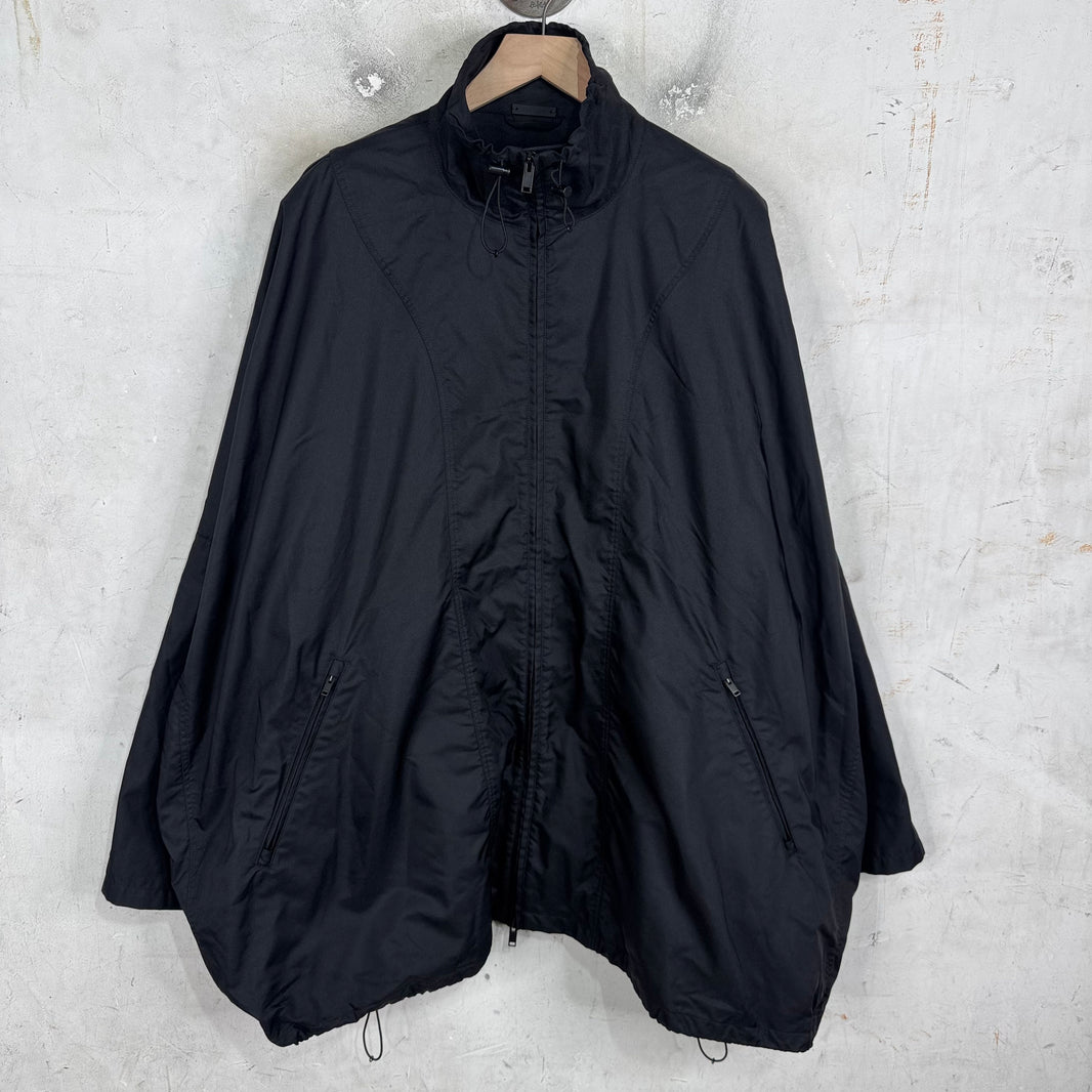 The Row Black Oversized Nylon Track Jacket