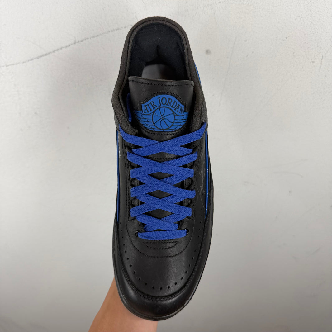 Off White Jordan 2 Black/Blue Sneakers