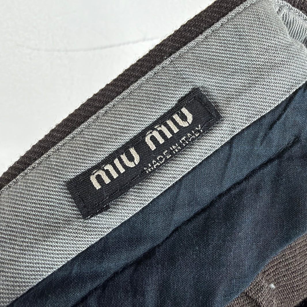 Miu Miu Brown Baggy Trousers