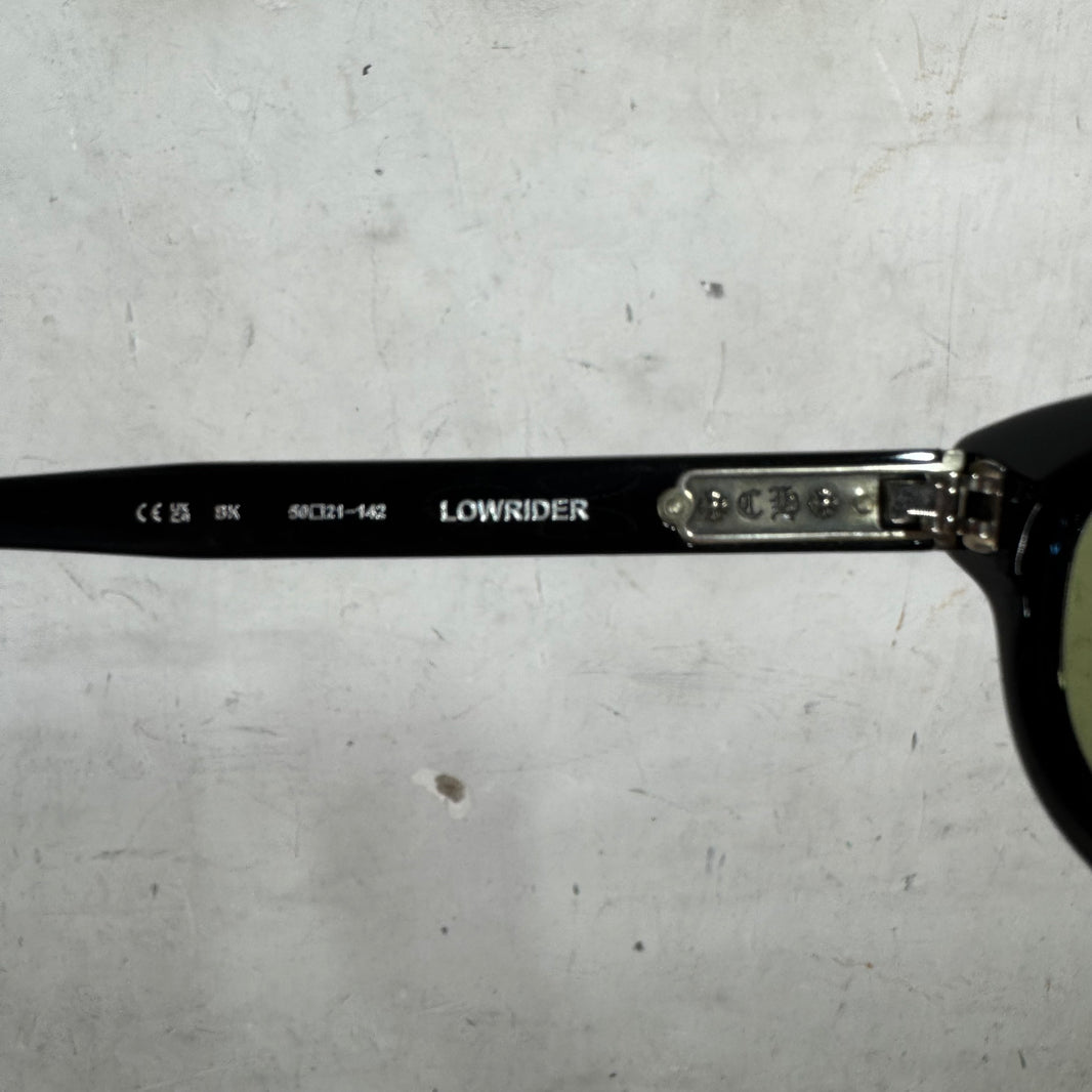 Chrome Hearts Glossy Black 50 Lowrider Sunglasses