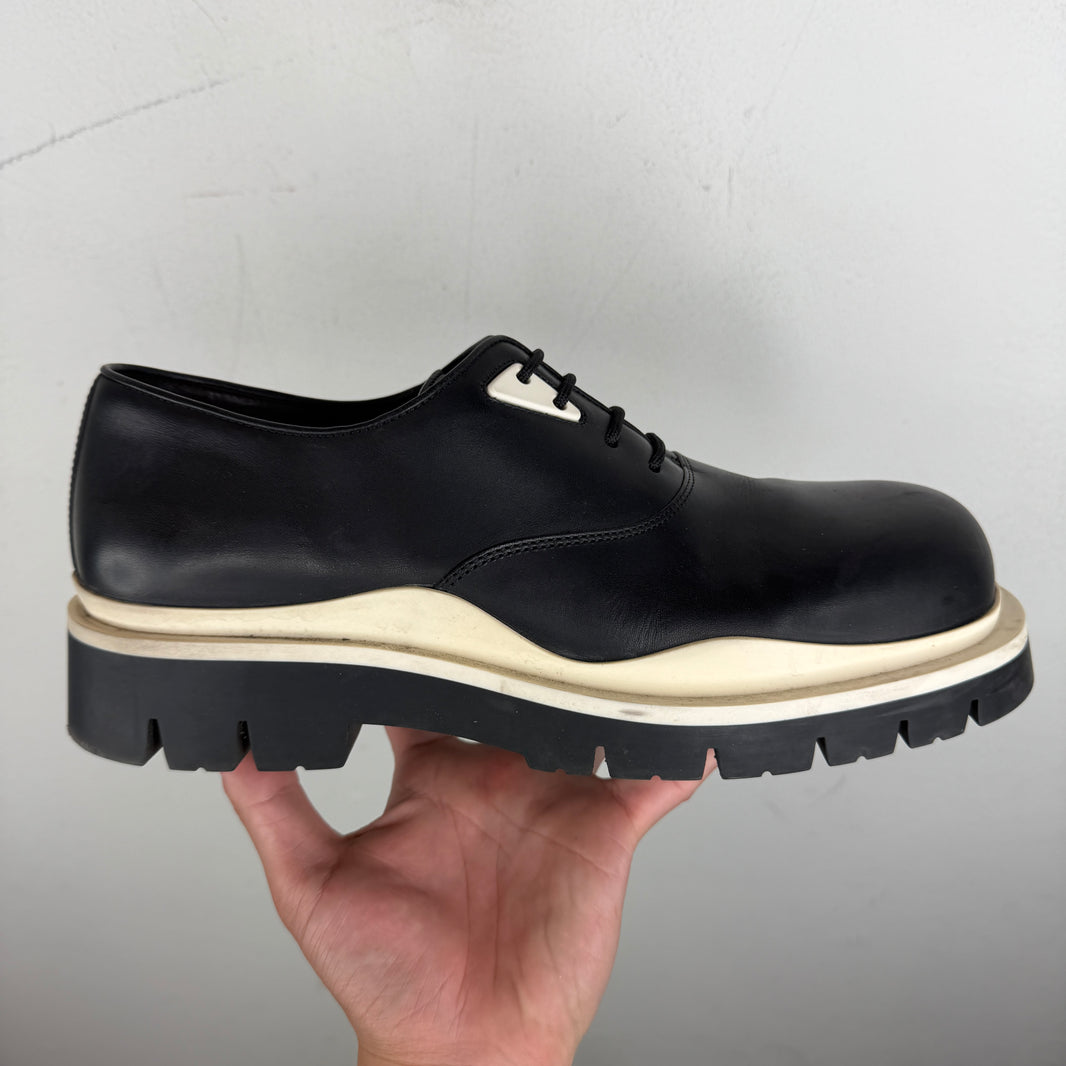 Bottega Veneta White/Black Tire Derby