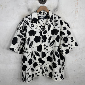 Jacquemus White Patterned Logo Canvas Shirt