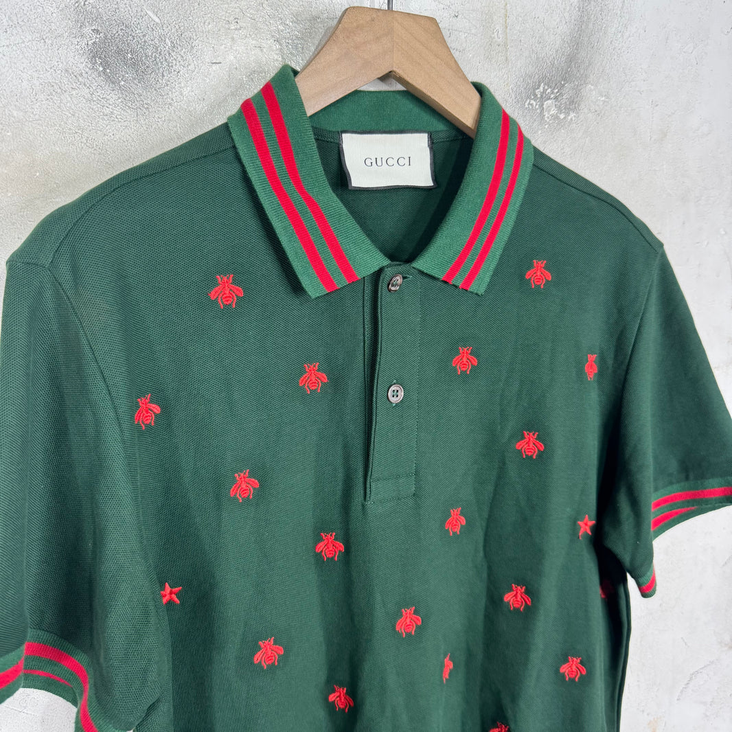 Gucci Multi Bee Embroidered Polo