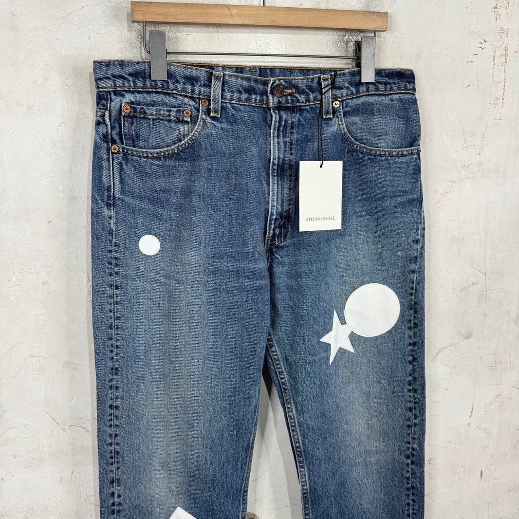 Stefan Cooke Patched Levi's Jeans