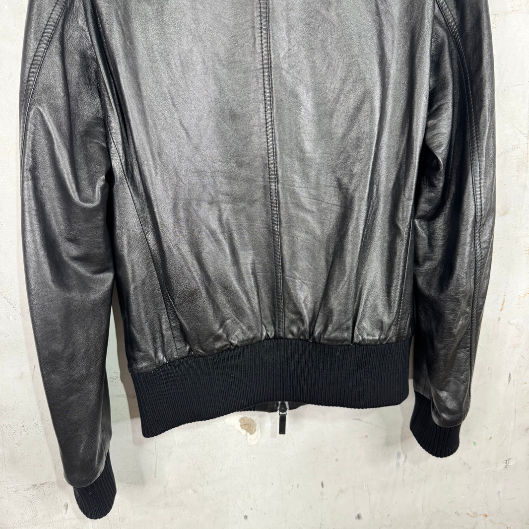 Y-3 Leather Padded Jacket