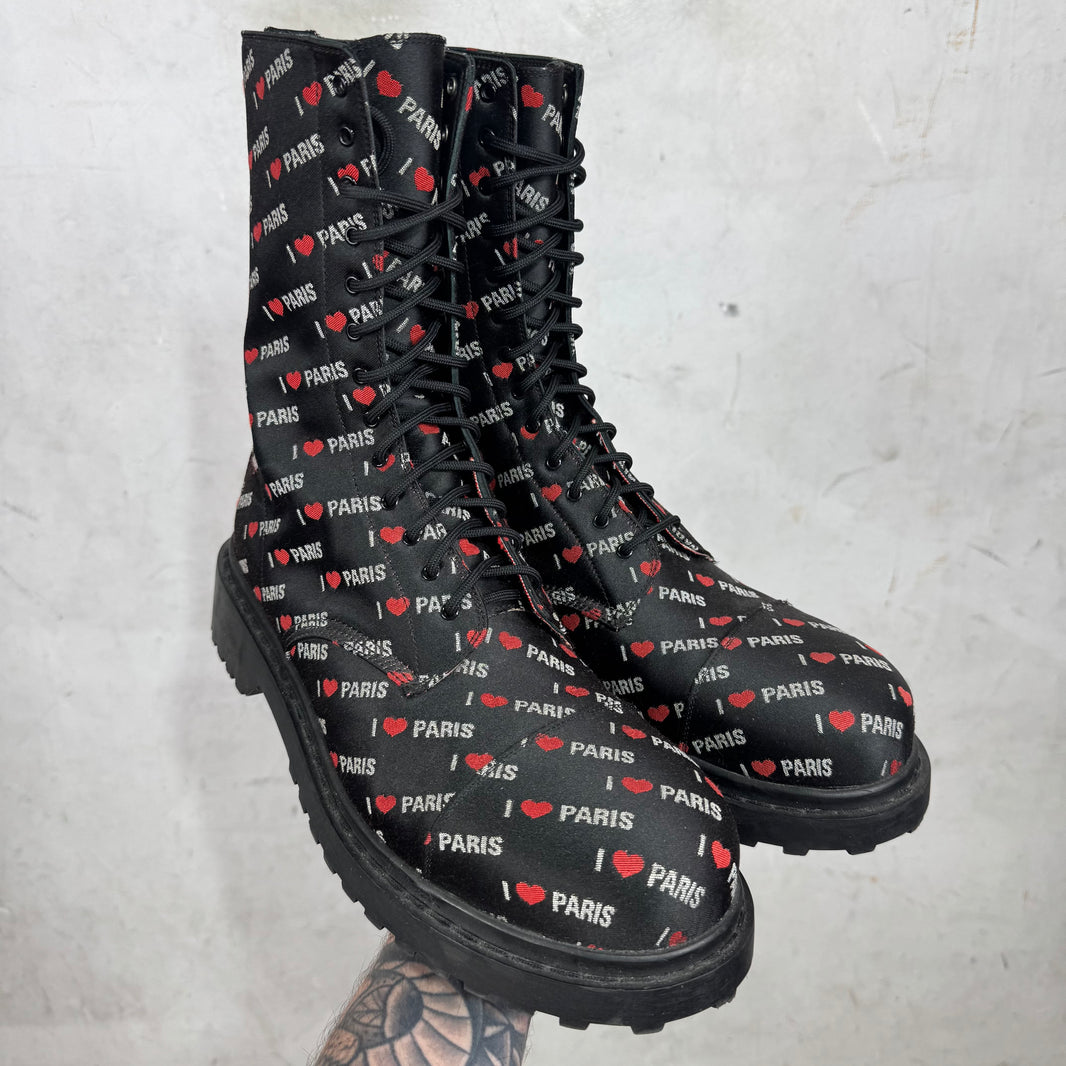 Balenciaga I Love Paris Zip Up Boots
