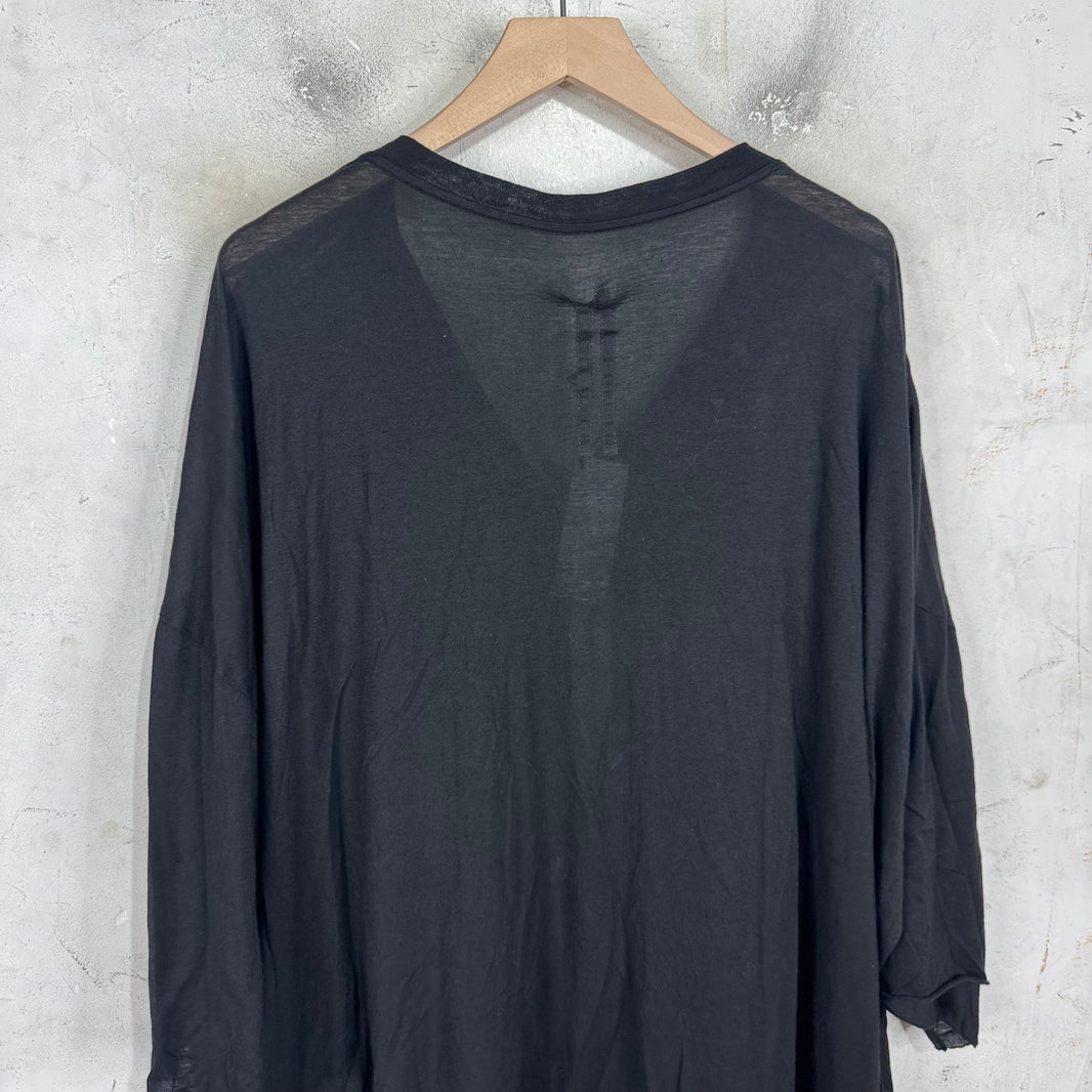 Rick Owens Temple Black V Tarp T-Shirt