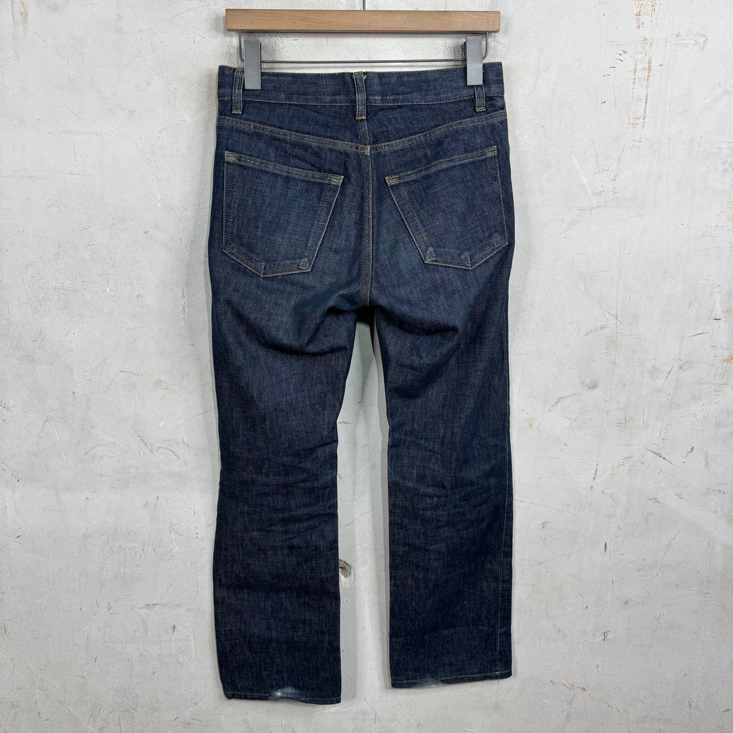 Helmut Lang Raw Hemmed Slim Straight Jeans