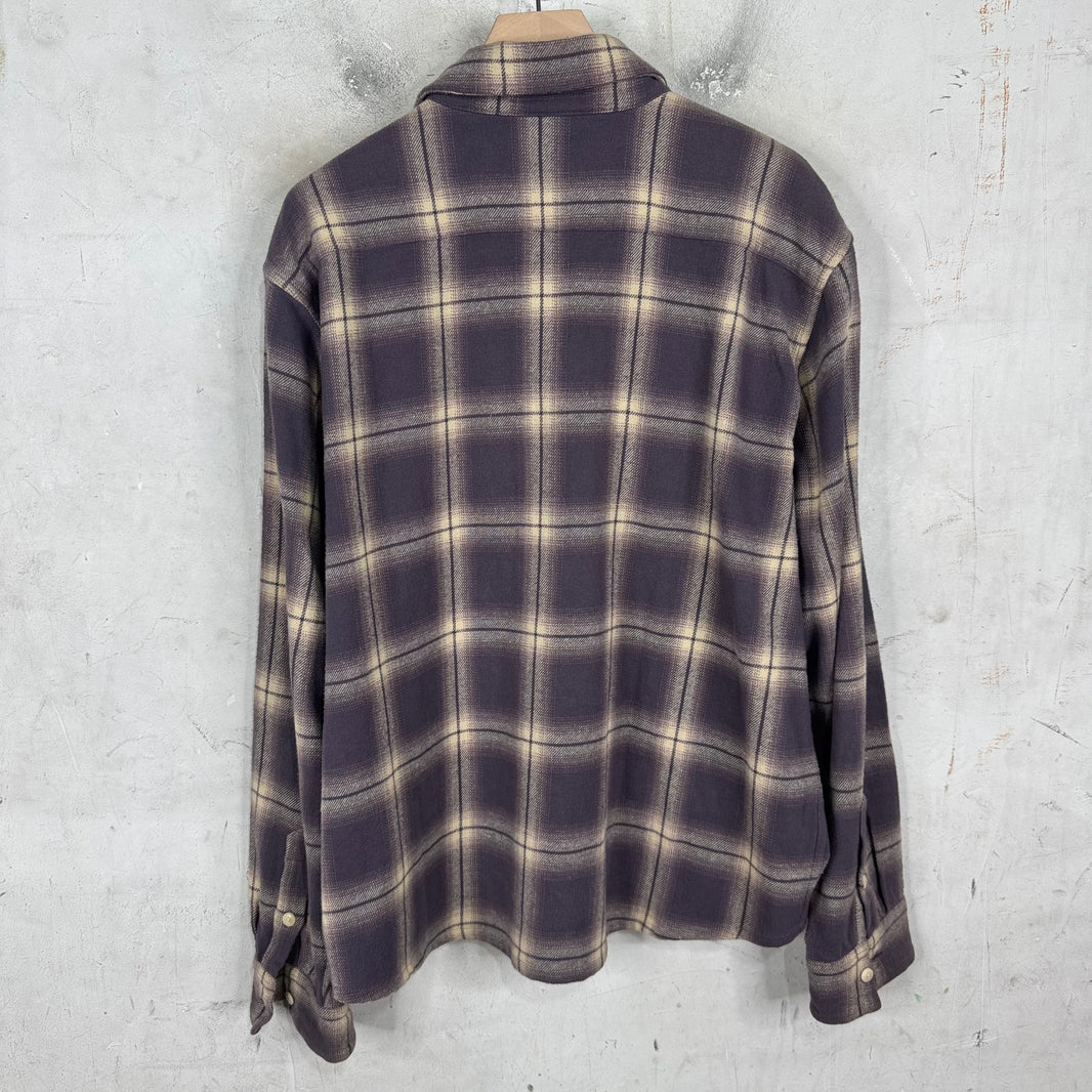 3sixteen Purple/Beige Flannel Shirt
