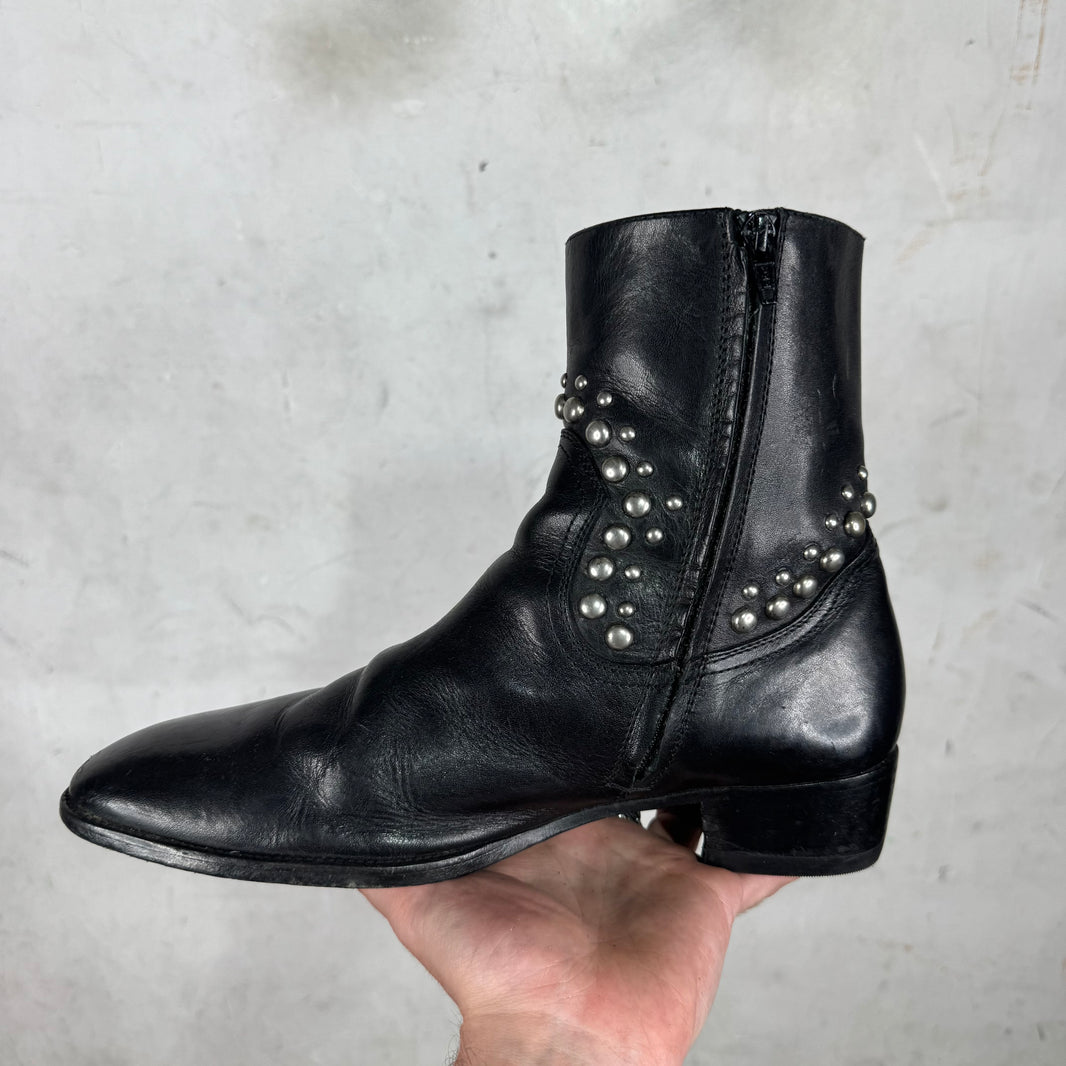 Saint Laurent Studded Side Zip Boots