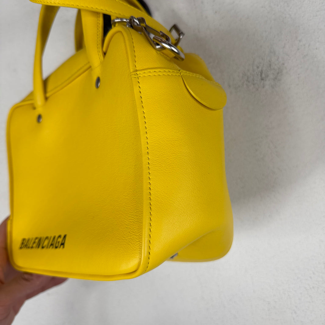 Balenciaga Yellow Square Triangle XS Bag