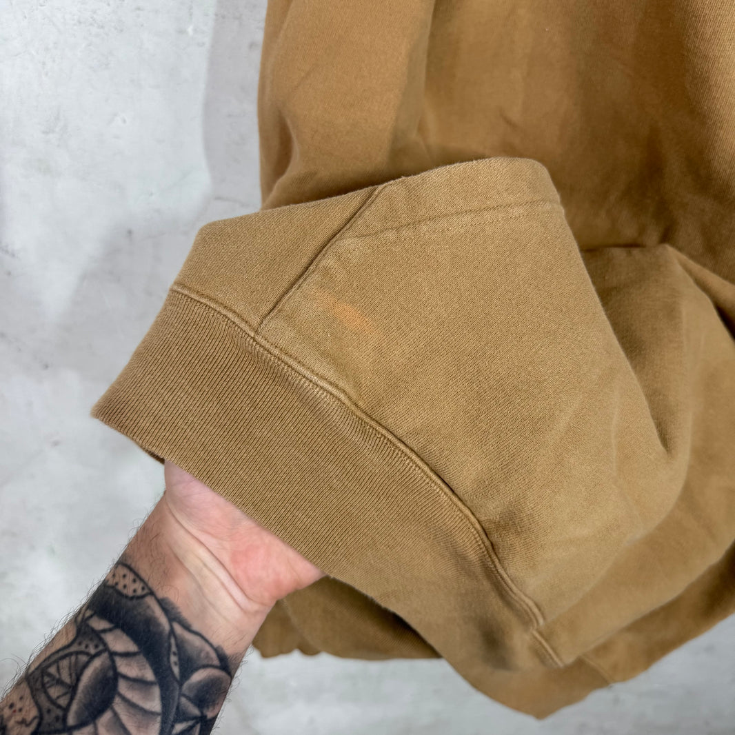 Balenciaga Embroidered Logo Brown Hoodie
