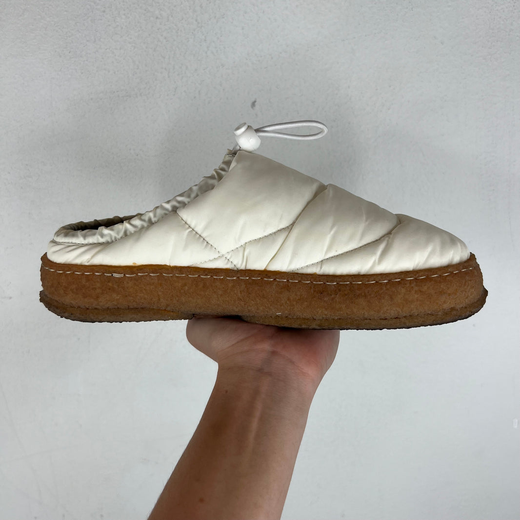 Margiela White Puffer Crepe Slip On Mules