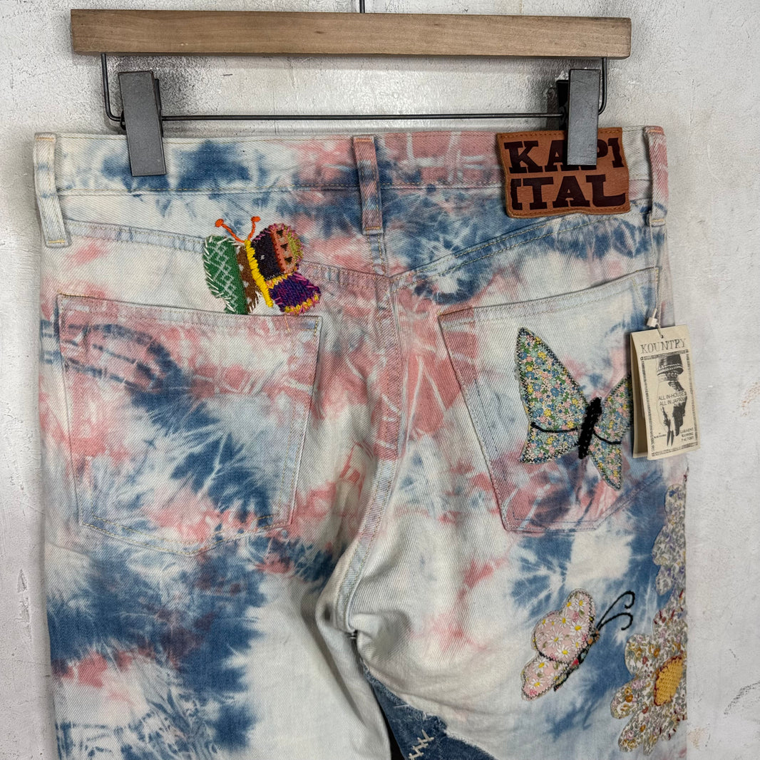 Kapital Tie Dye Patchwork Jeans