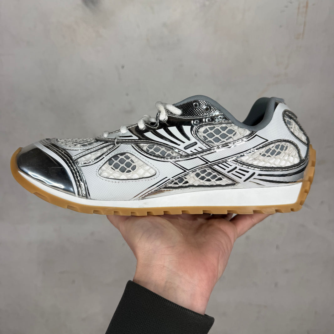 Bottega Veneta White/Silver Orbit Sneaker