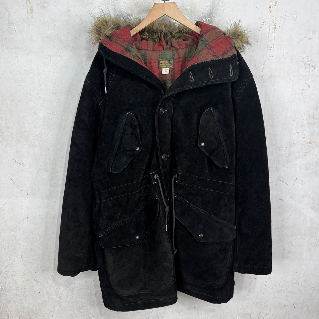 RRL Suede Faux Fur Parka Jacket