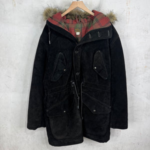 RRL Suede Faux Fur Parka Jacket