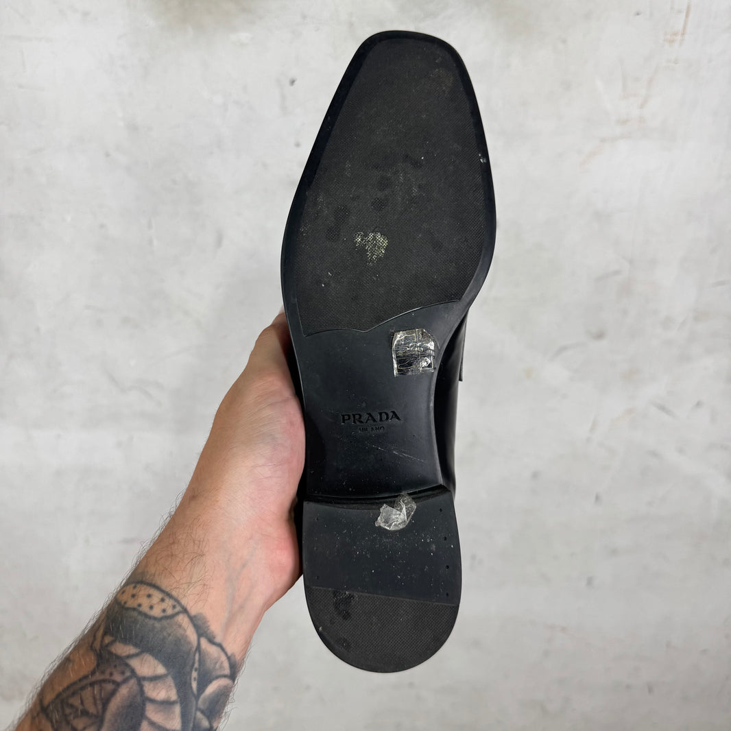 Prada Metal Strap Loafer