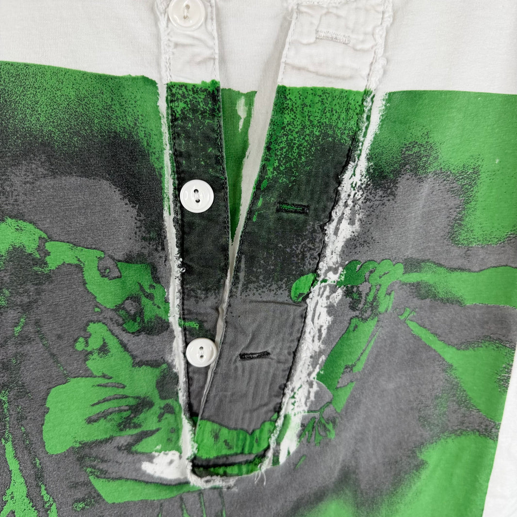 424 Green Bob Marley Cut-Off Thermal T-Shirt