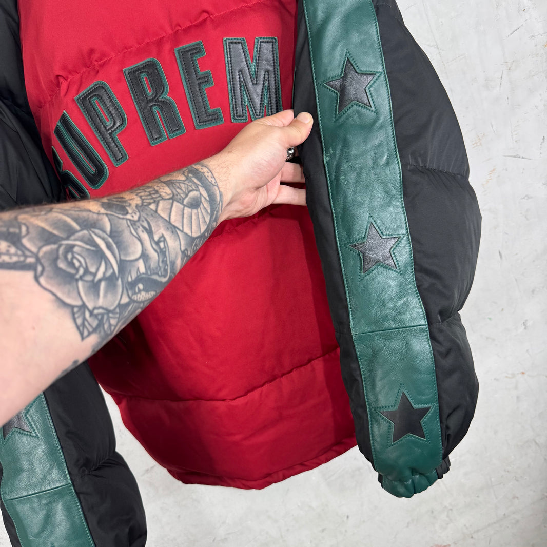 Supreme Nylon Leather Trimmed Star Puffer