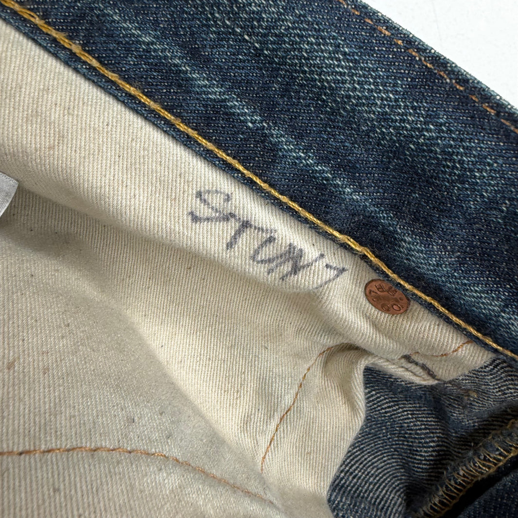 RRL Distressed Slim Fit Jeans