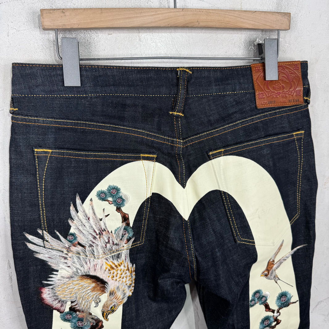 Evisu Bird Embroidered Jeans
