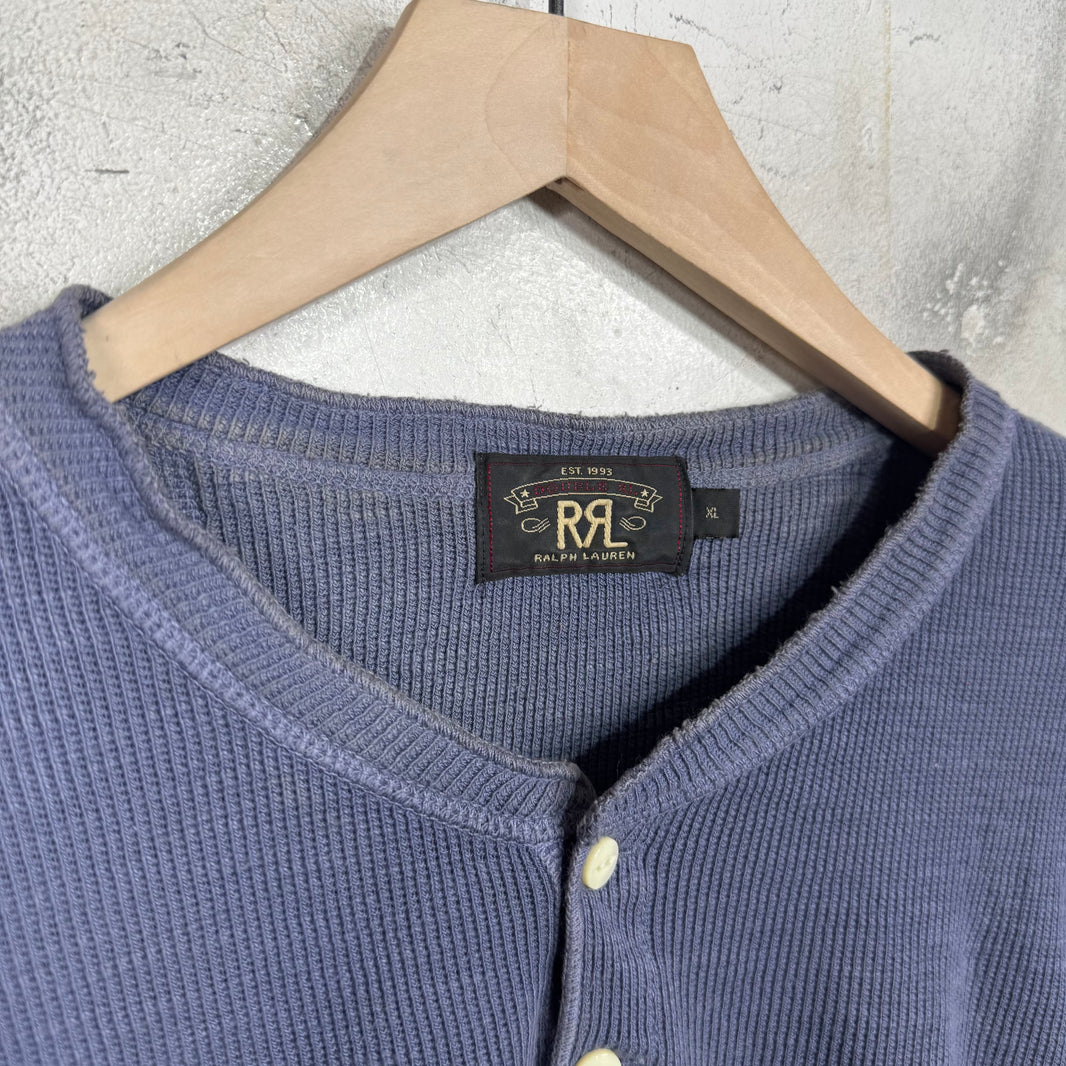 RRL Blue Henley Shirt