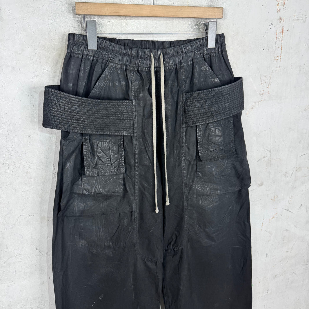 DRKSHDW Waxed Wide Creatch Pants