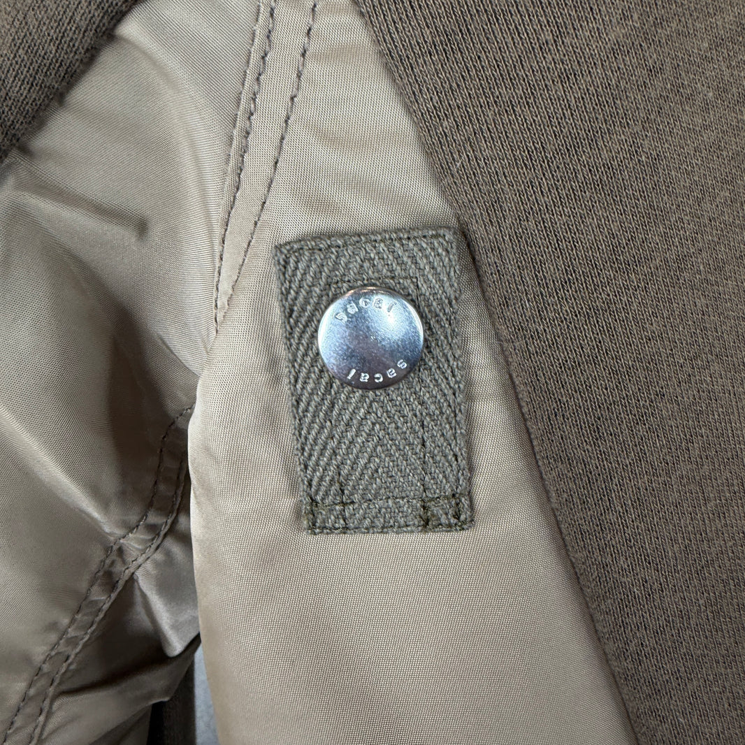 Sacai Brown Hybrid Cargo Hoodie