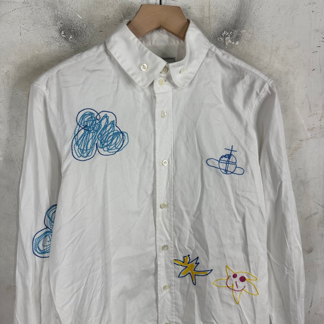 Vivienne Westwood Embroidered White Button Up