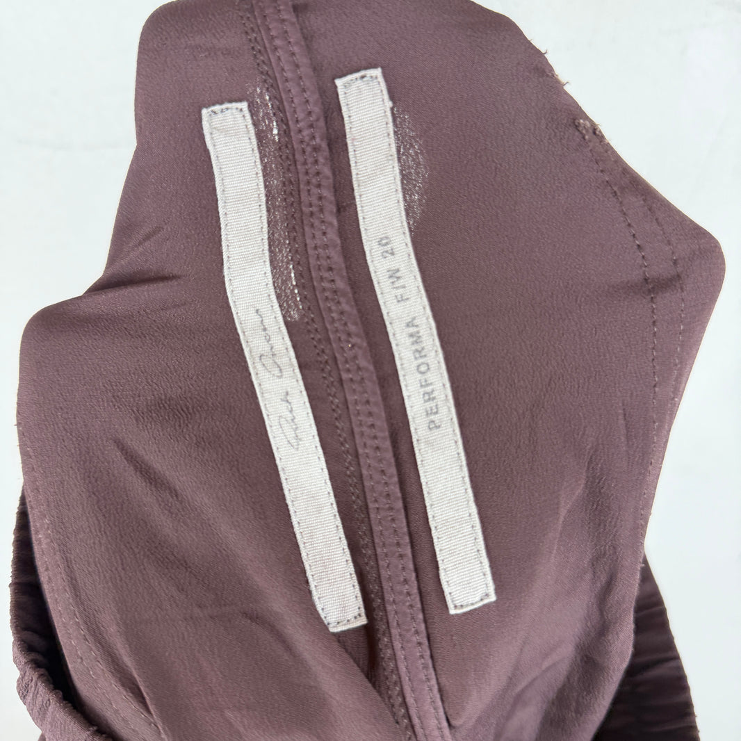 Rick Owens Burgundy Cargo Joggers