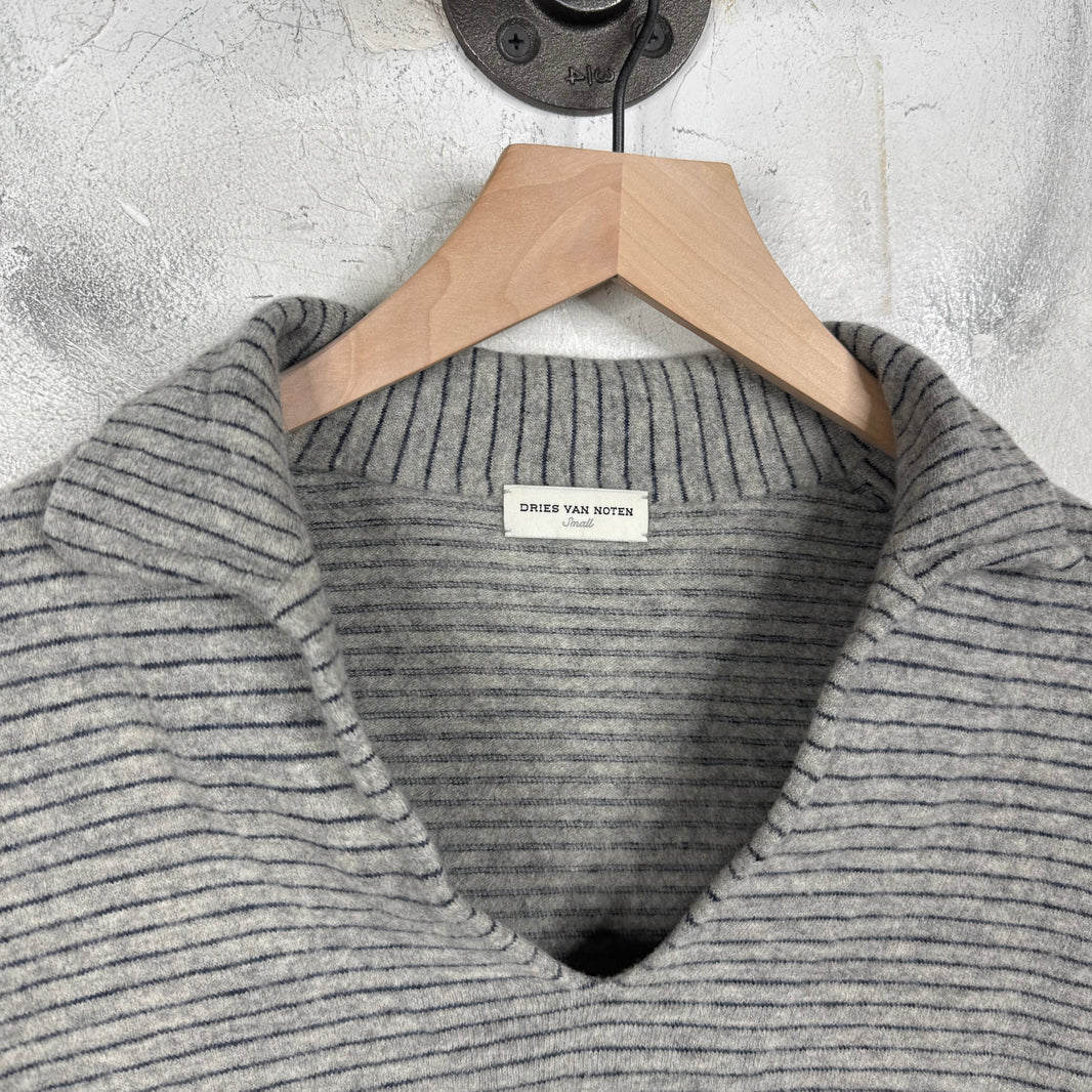 Dries Van Noten Grey Polo Shirt